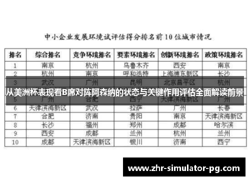 从美洲杯表现看B席对阵阿森纳的状态与关键作用评估全面解读前景 从美洲杯表现看B席对阵阿森纳的状态与关键作用评估全面解读前景